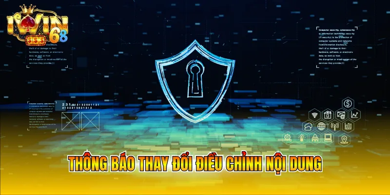 Thông báo thay đổi điều chỉnh nội dung